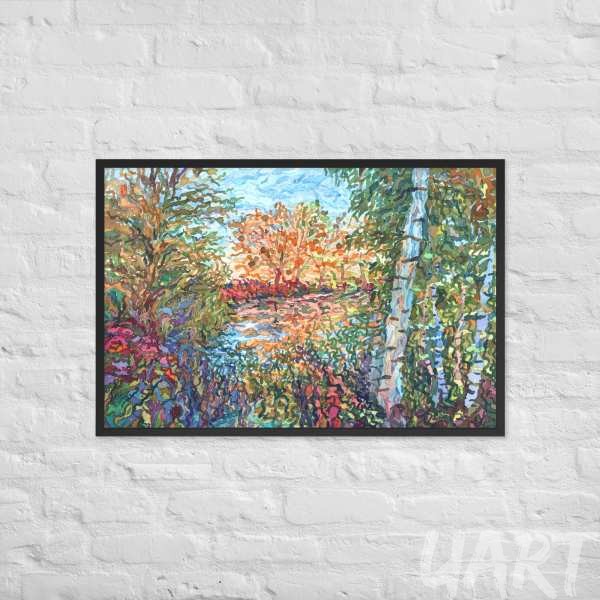 Framed poster «Forest around the pond» by Tanbelia