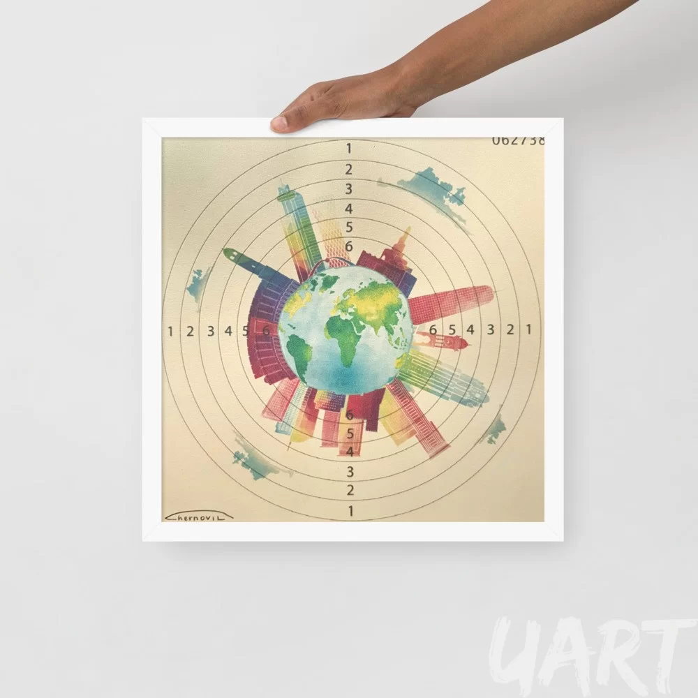 Framed poster «Road to 2030» by Andrii Chernovil - Image 4