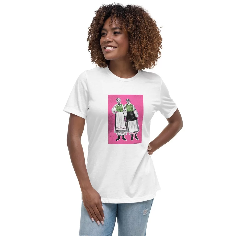 Women's Relaxed T-Shirt «Divchata» by Daria Filippova - Image 3