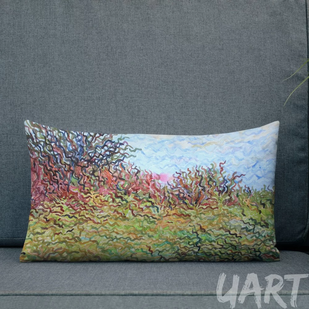 Premium Pillow «Goldenrod field» by Tanbelia - Image 3