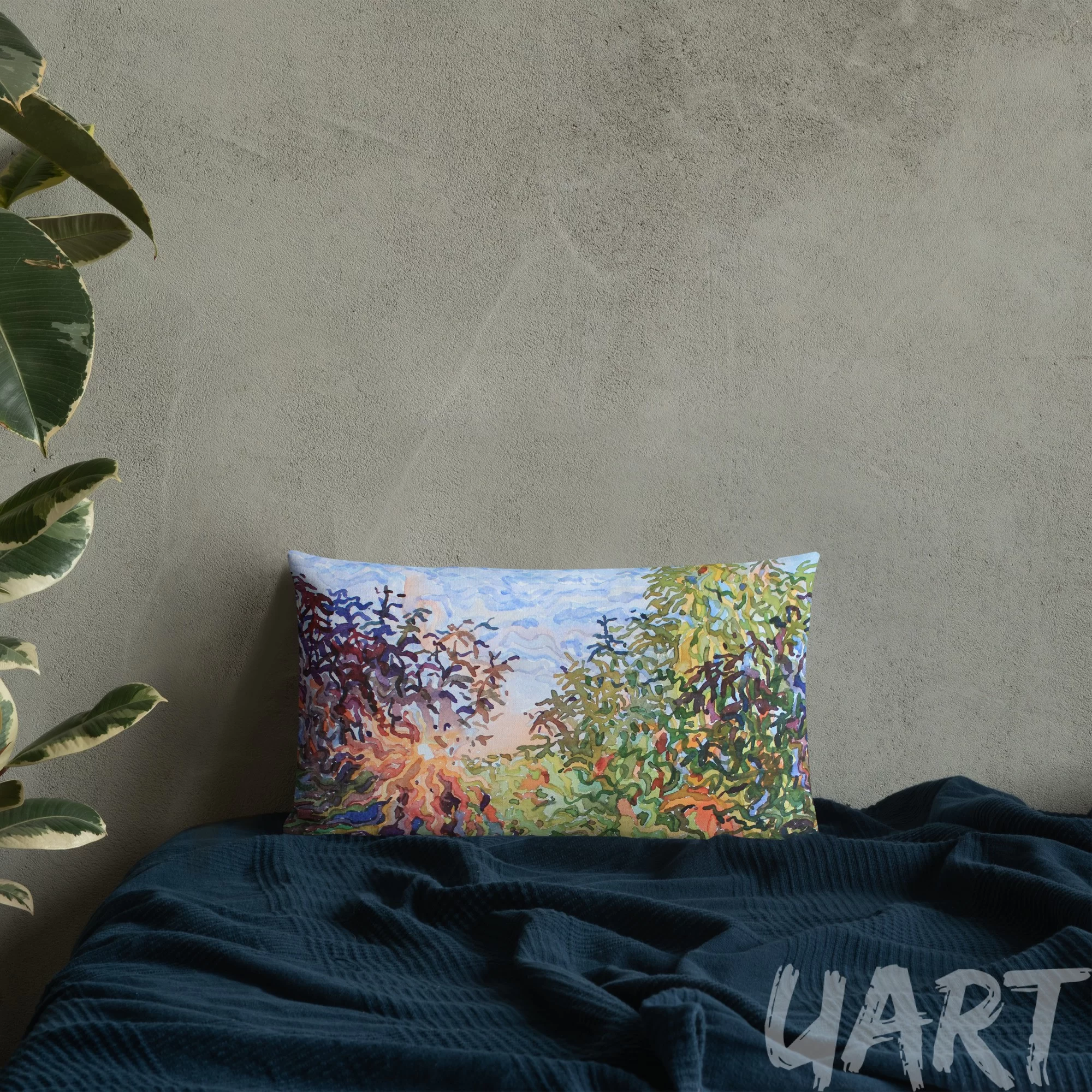 Premium Pillow «Secret path in the garden» by Tanbelia - Image 3