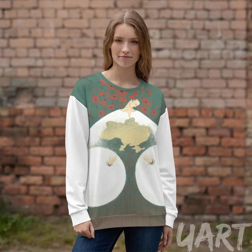 Unisex Sweatshirt «All in Hands» by Olya Haydamaka