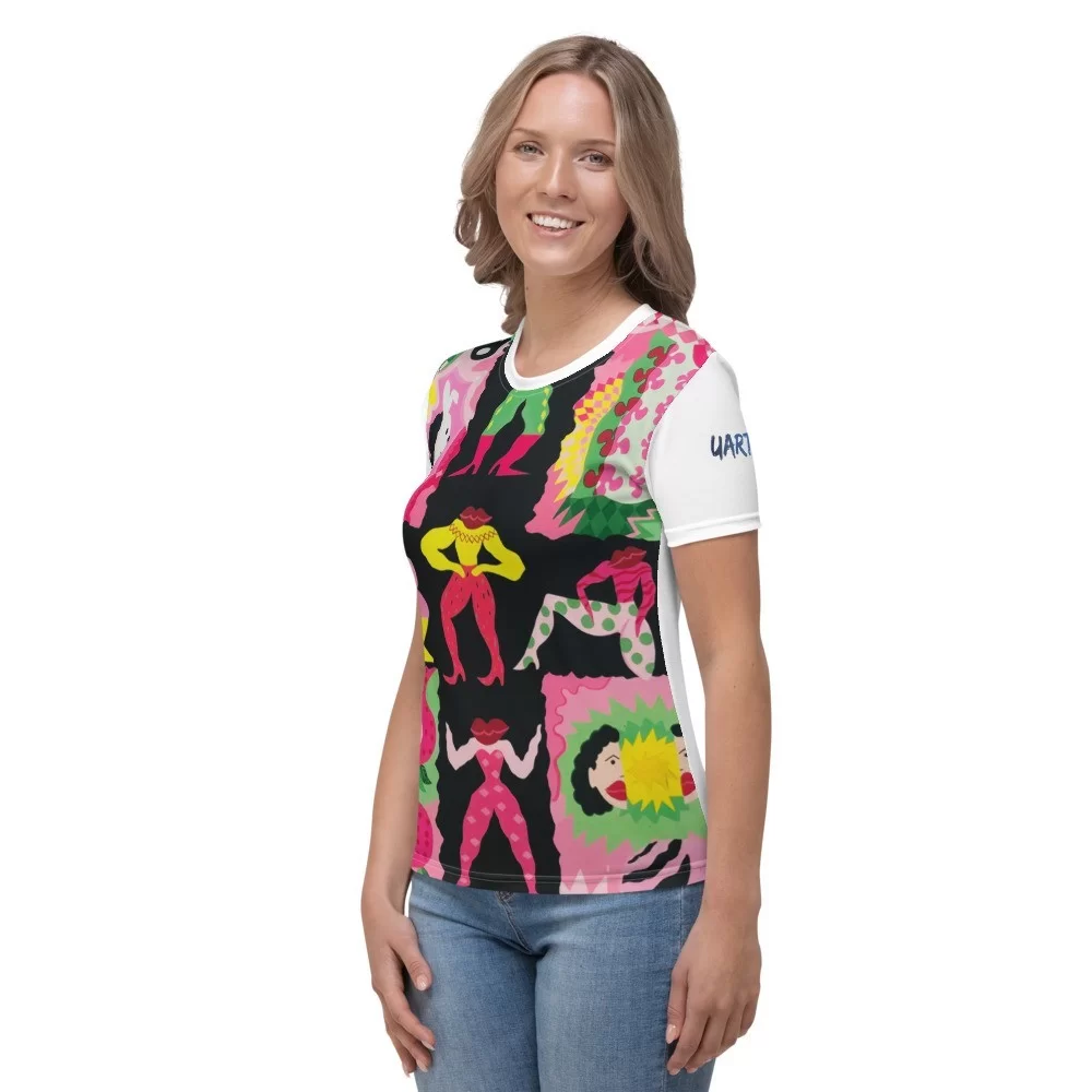 Women's T-shirt «Legs & Lips» by Liza Obukhovska - Image 2