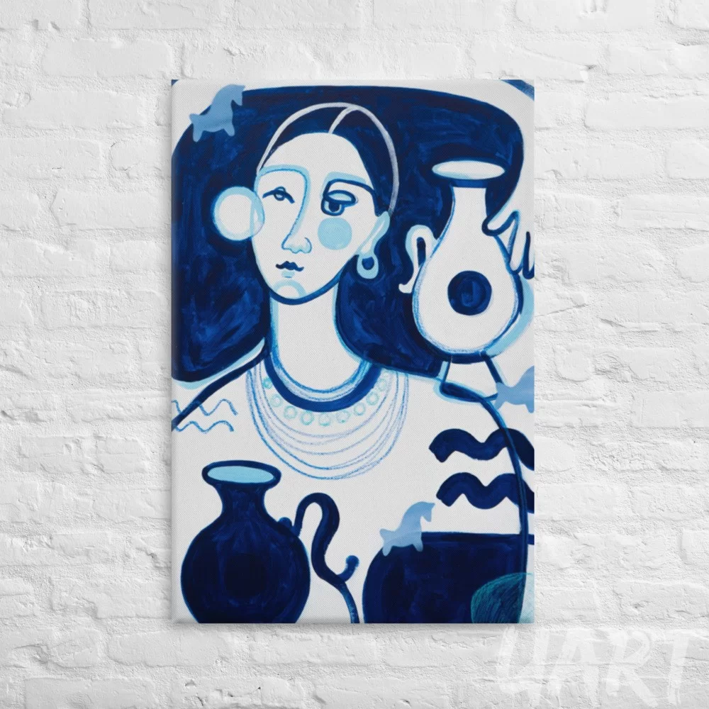 Canvas «Peasant woman in Blue Tone» by Anastasiya Bonishko