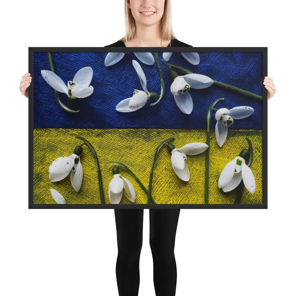 Framed poster «Snowdrops of Freedom. Ukraine» by Darya Nakvakina - Image 2