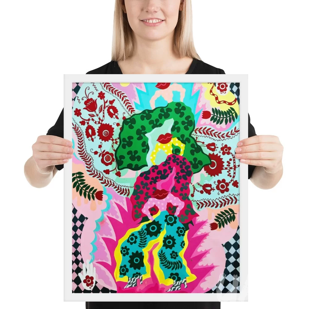 Framed poster «Lips» by Liza Obukhovska - Image 2