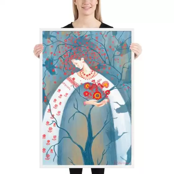 Framed poster «Tree of life» by Olya Haydamaka
