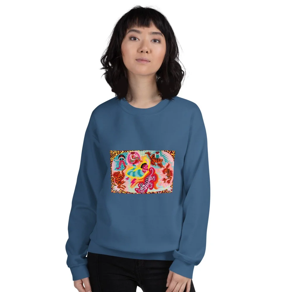 Unisex Sweatshirt «Tigers» by Liza Obukhovska - Image 5