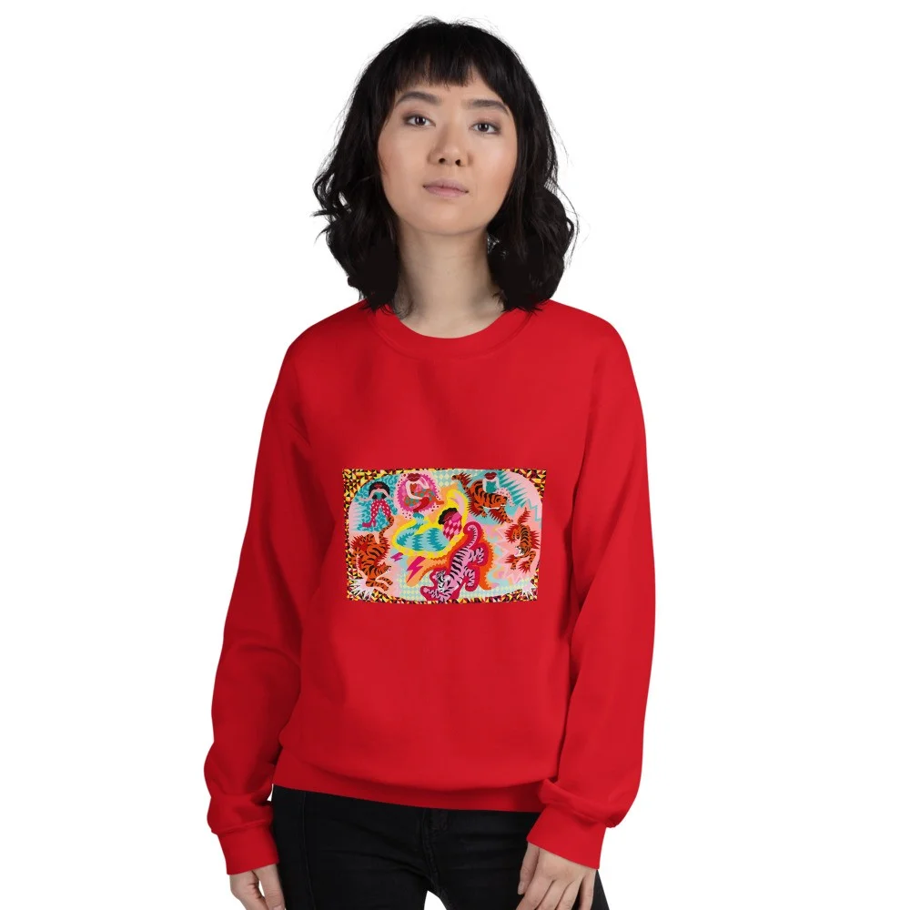 Unisex Sweatshirt «Tigers» by Liza Obukhovska - Image 3