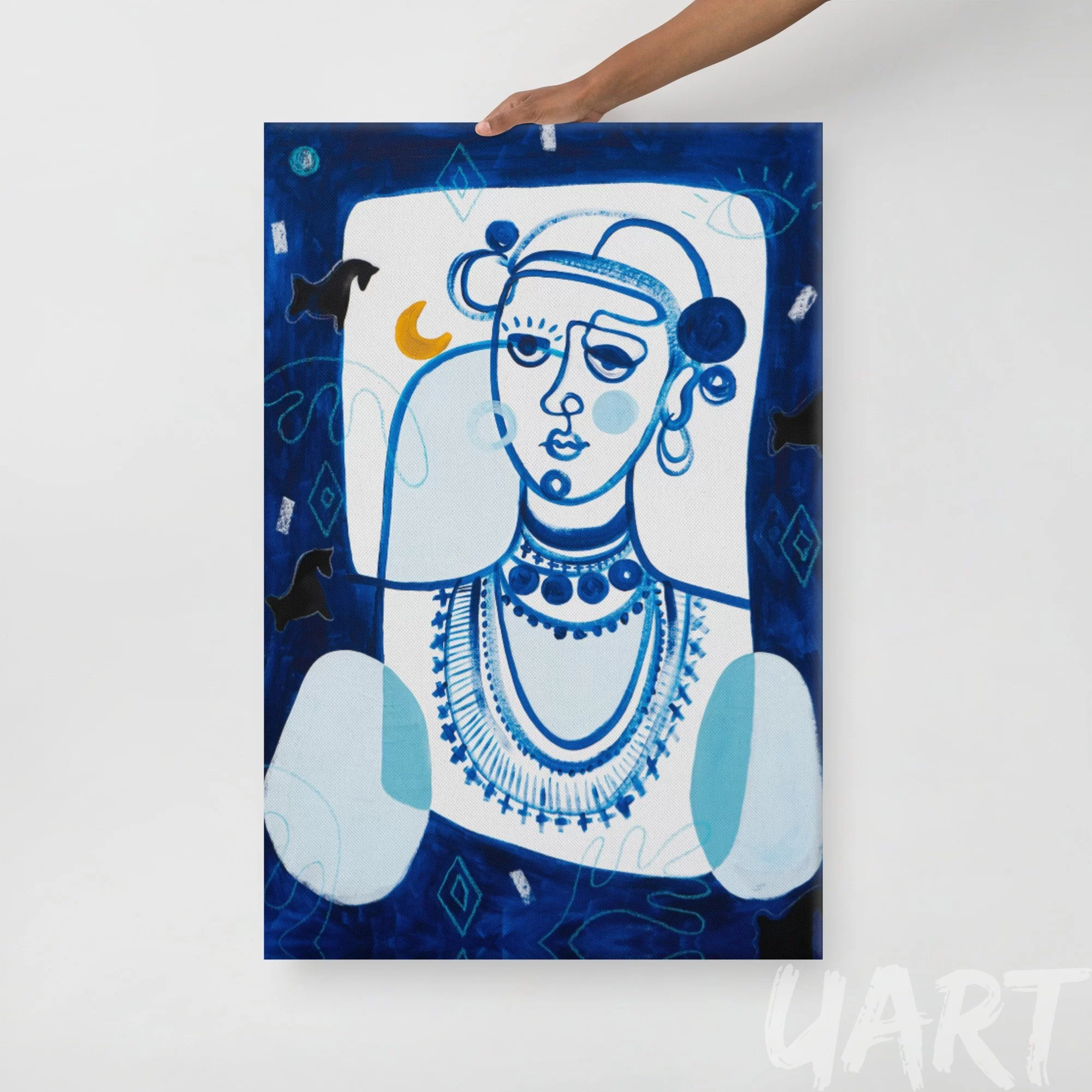 Canvas «Woman in Blue Tone. Panyanka» by Anastasiya Bonishko