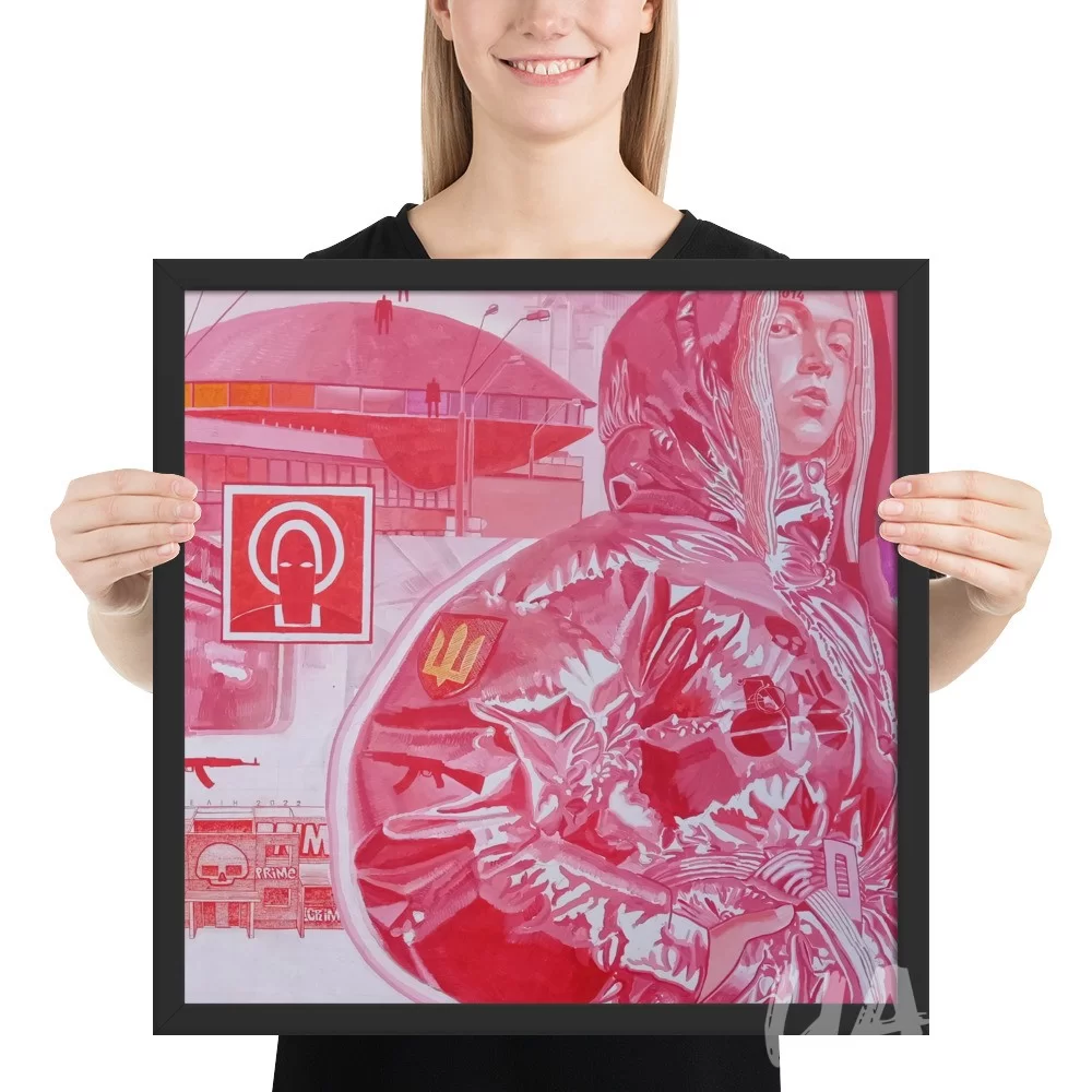 Framed poster «Silver down Jacket» by Denys Metelin - Image 2