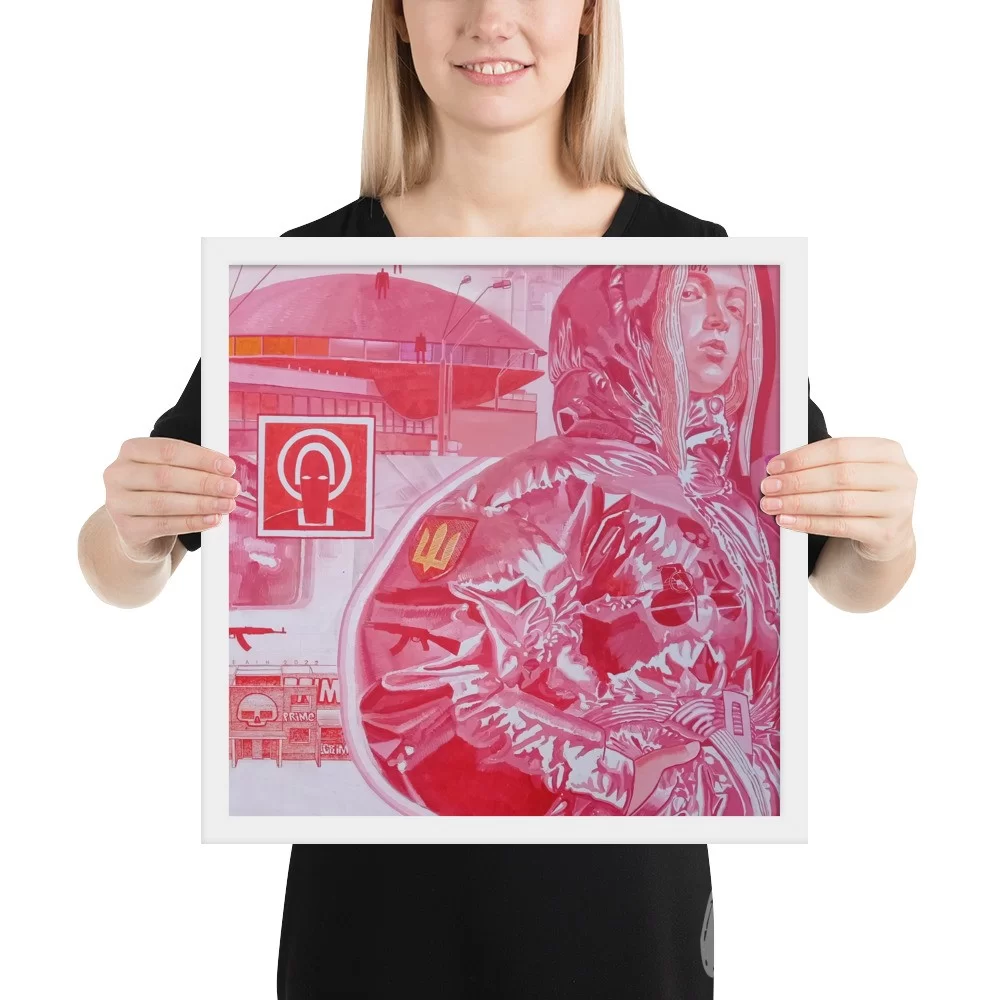 Framed poster «Silver down Jacket» by Denys Metelin - Image 3