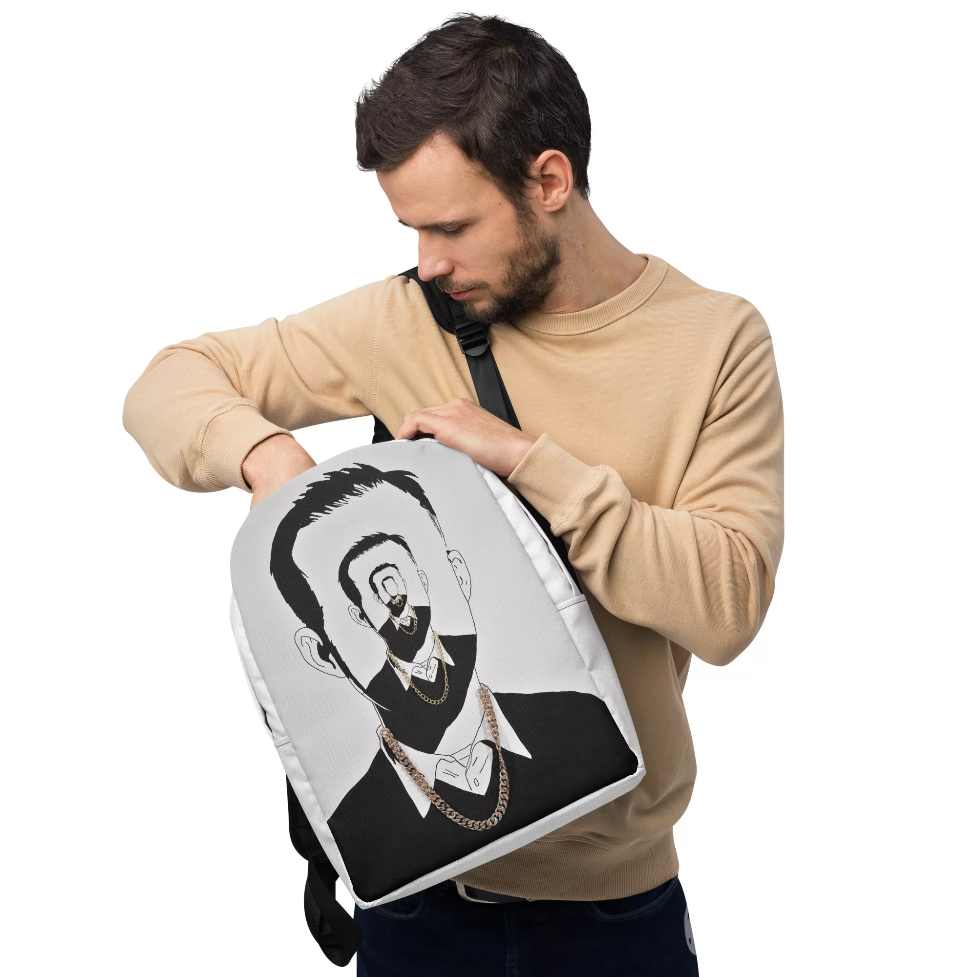 Minimalist Backpack with artwork by Francoise Oz & Bohdan Perevertun - Image 4