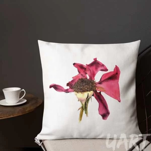 Premium Pillow «This heady aroma of the dusk Rose» by Alona Hryn