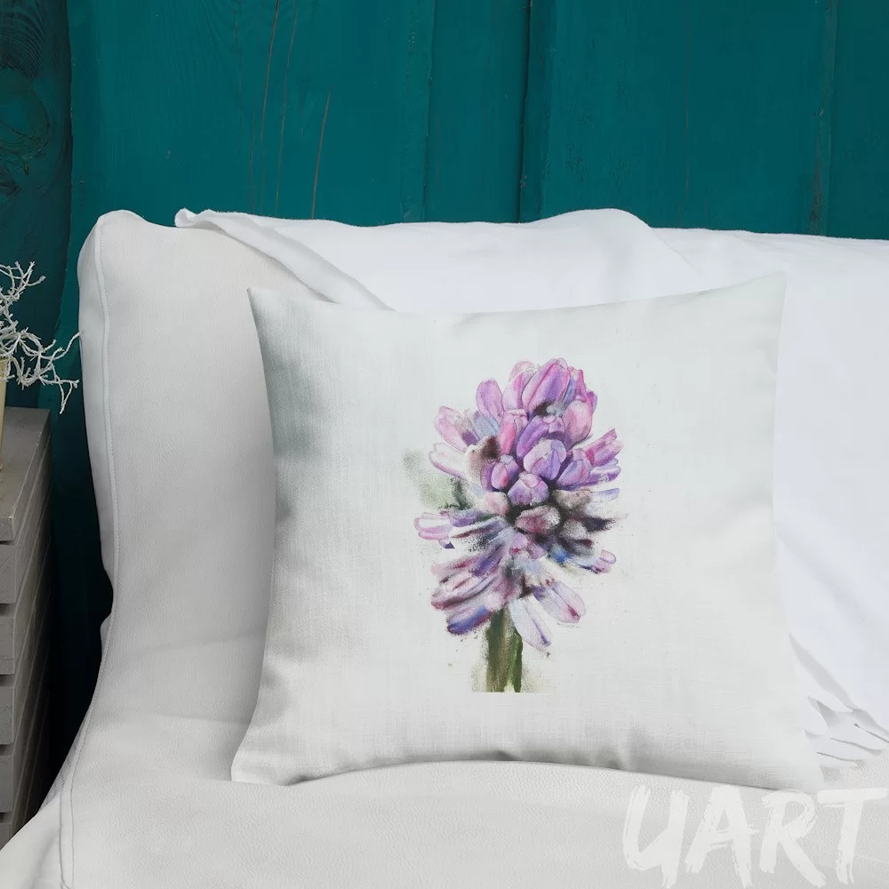 Premium Pillow «Mr. Hyacinth From Keukenhof» by Alona Hryn