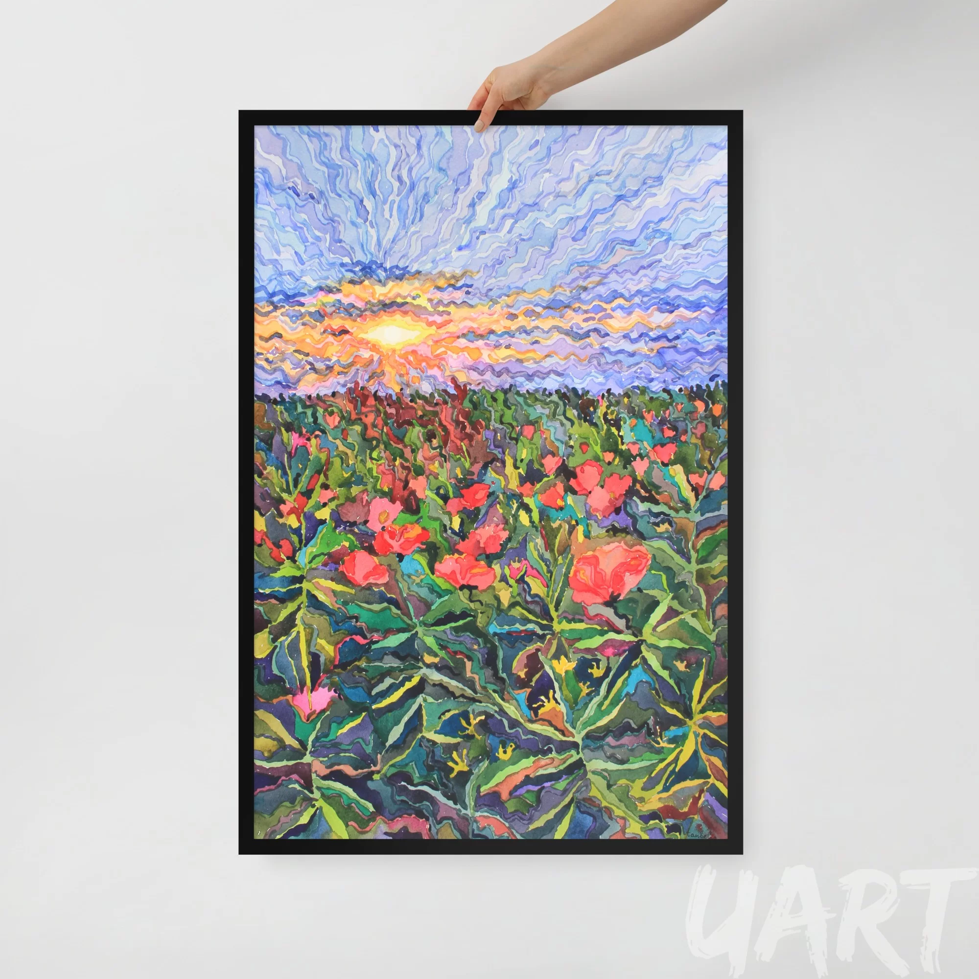 Framed poster «Poppies field» by Tanbelia