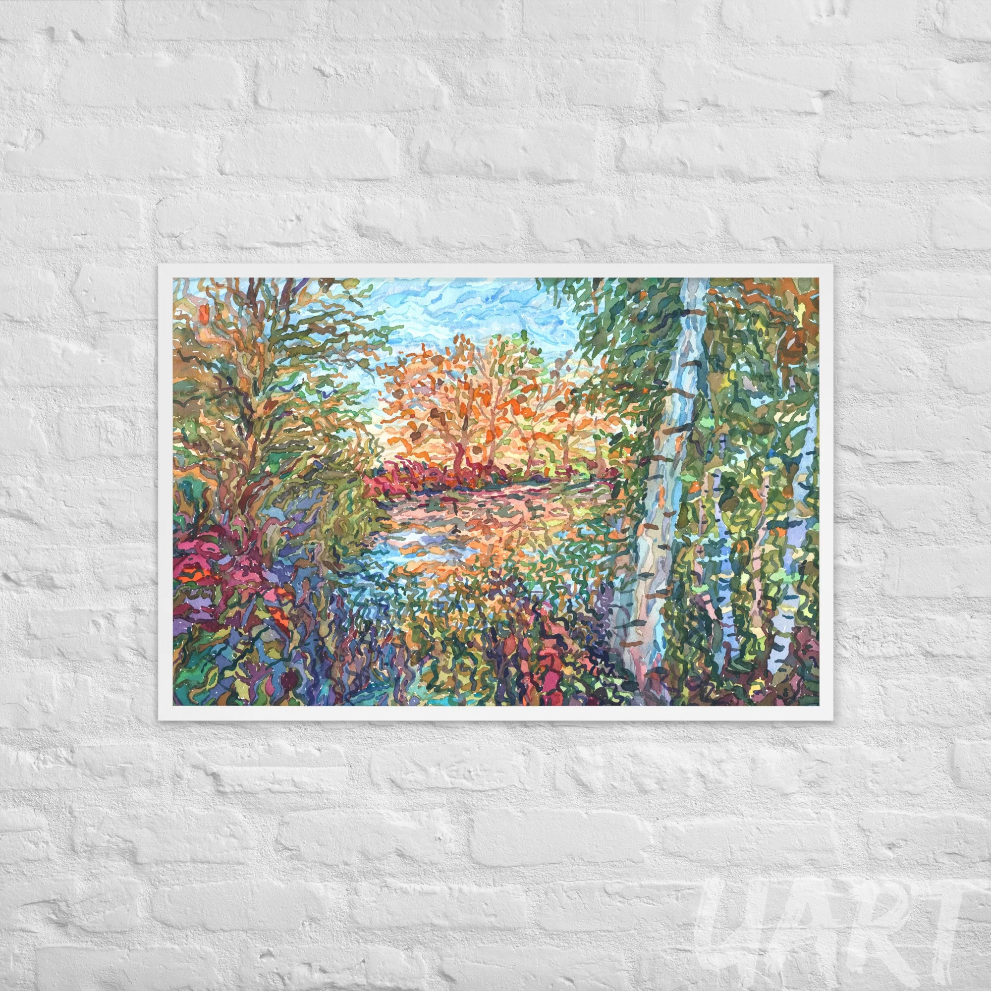 Framed poster «Forest around the pond» by Tanbelia - Image 2