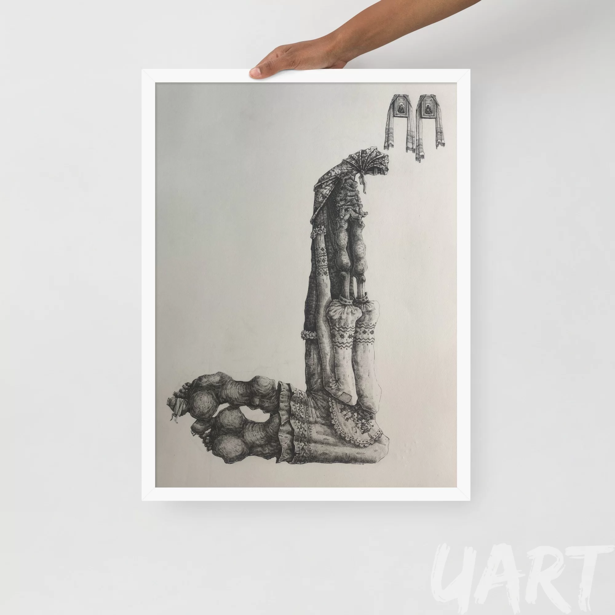 Framed poster «Pray for Ukraine» by Dmytro Kryshovsky - Image 2