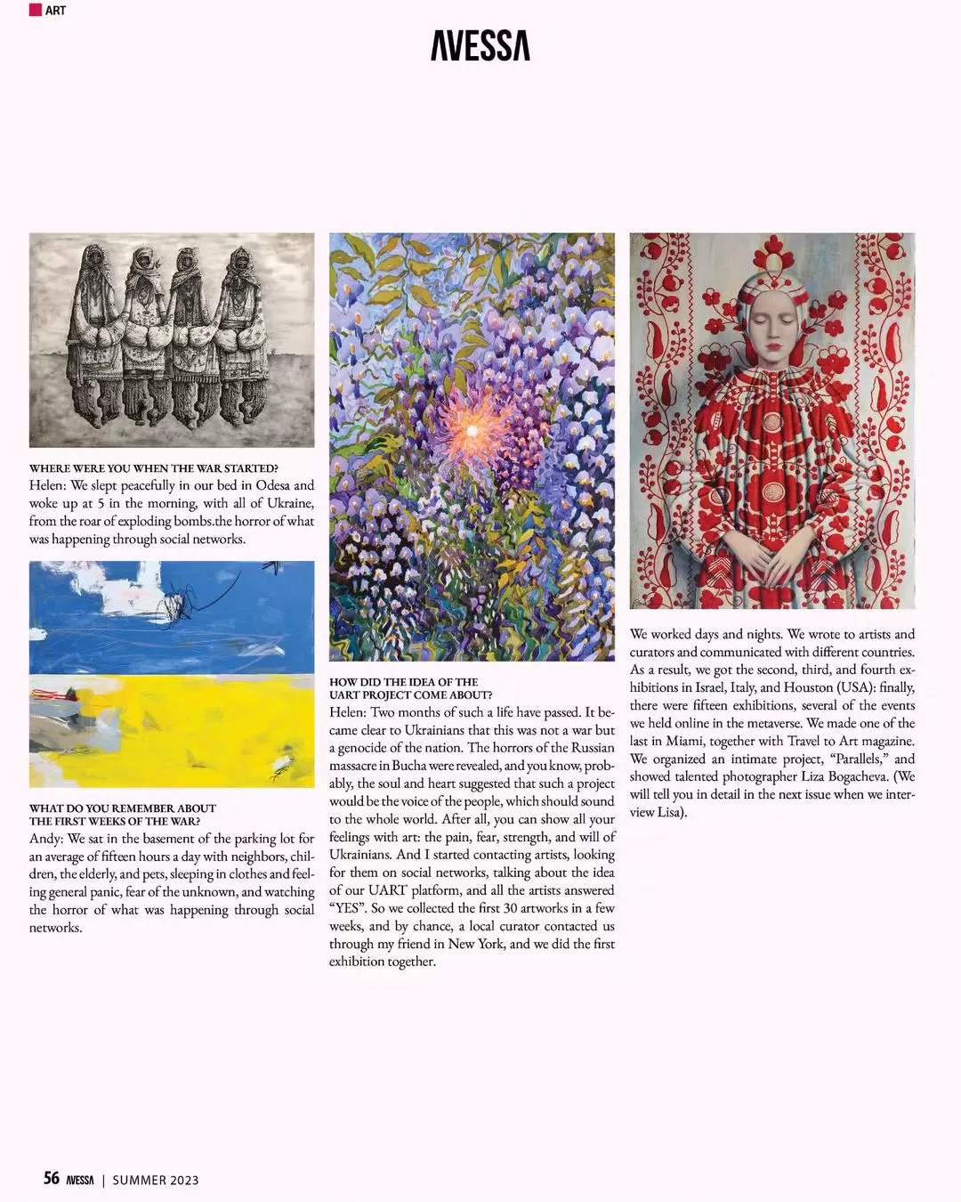 Ukrainian artists in the new issue of AVESSA MAG (Miami, USA)